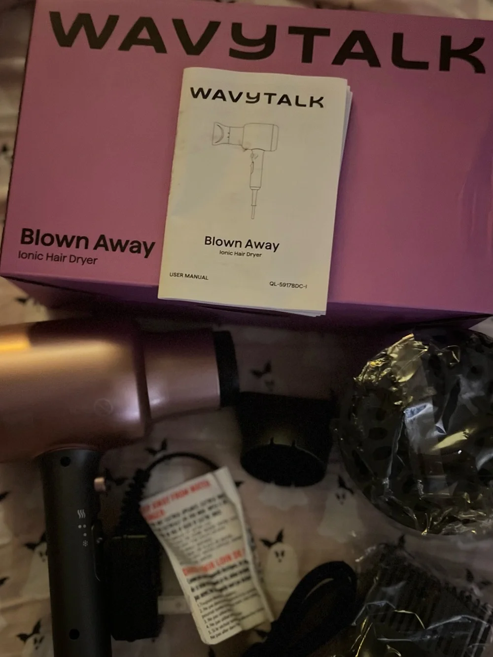 WAVYTALK Blown Away Ionic Hair Dryer — Rose Gold NWT